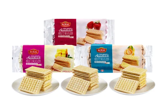 270 g/pacco Peso netto Nuovo fornitore di biscotti sandwich con cracker e soda