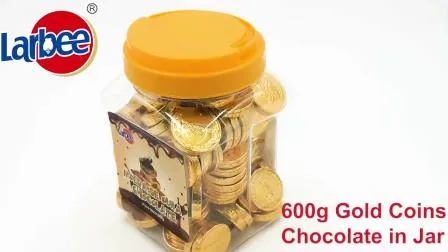 Cioccolato all'ingrosso in barattolo di monete d'oro da 500 g dalla fabbrica Larbee